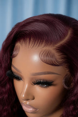 Burgundy Deep Wave - Transparent Lace