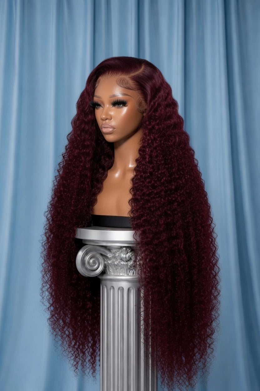 Burgundy Deep Wave - Transparent Lace