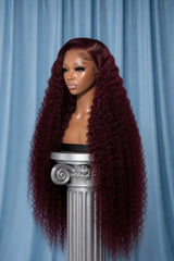 Burgundy Deep Wave - Transparent Lace